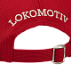 Бейсболка с цветной эмблемой (красная)