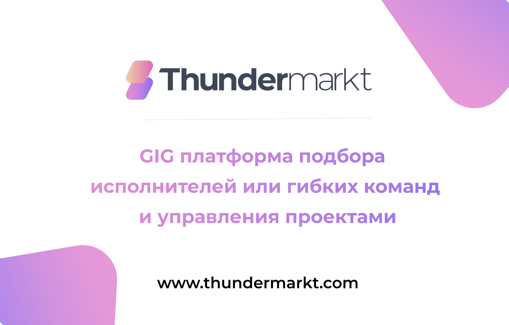Thundermarkt - платформа для подбора специалистов и создания гибких команд